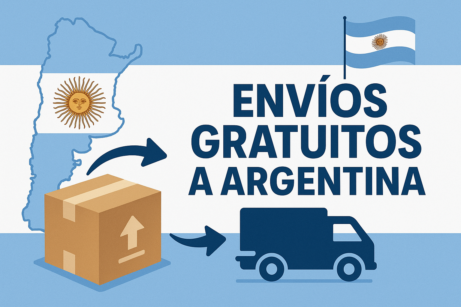 Imagen de envíos gratuitos a Argentina